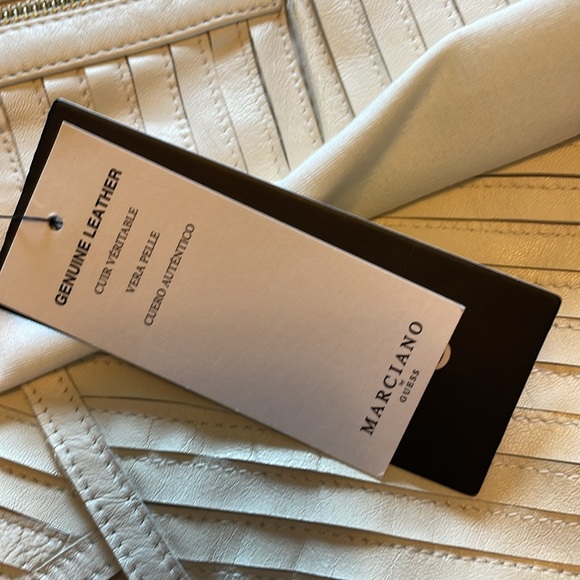 NWT Marciano genuine leather pearl jacket size 8 - Picture 9 of 9